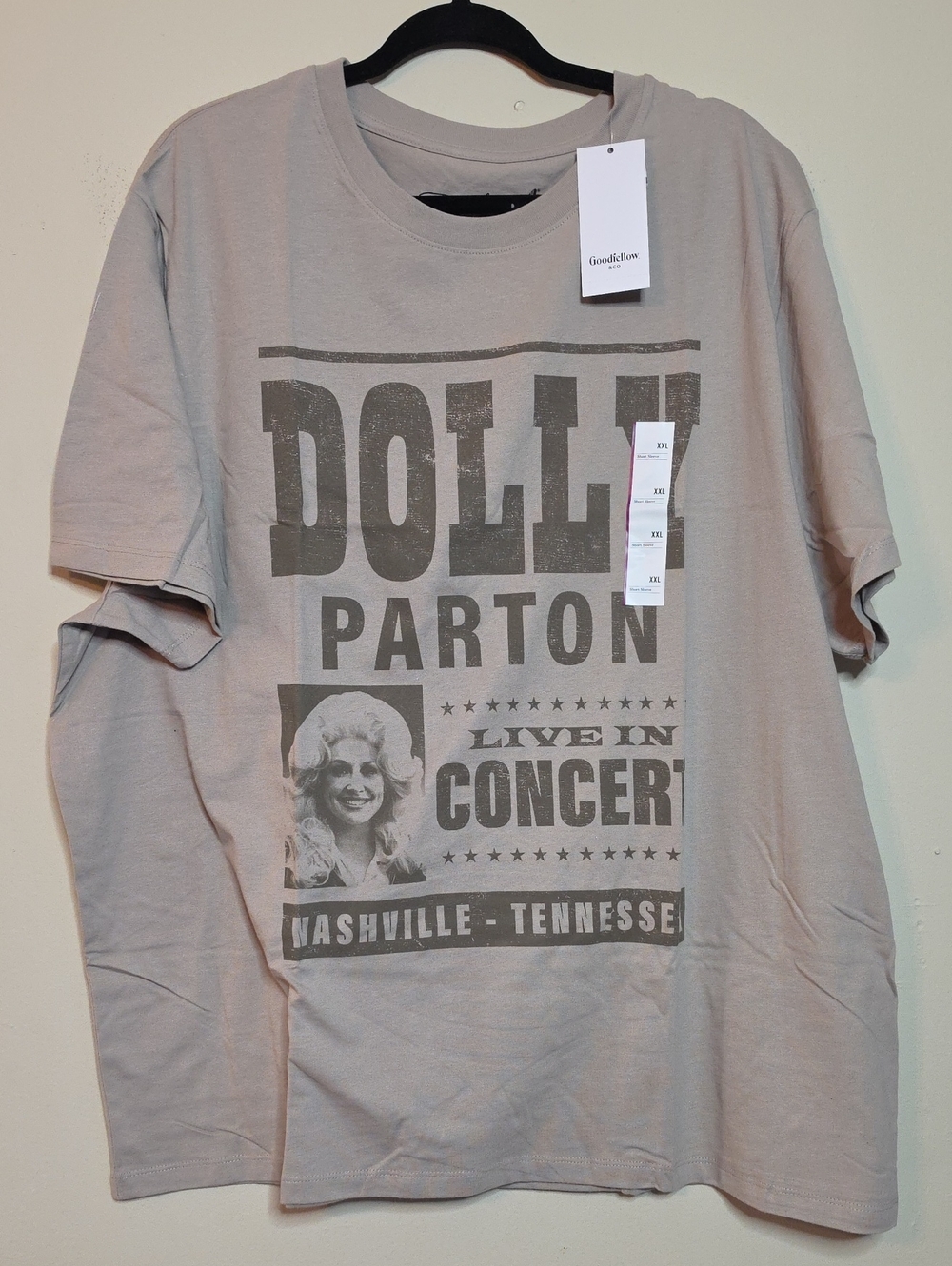 Goodfellow & Co Beige Dolly Parton Graphic Tee